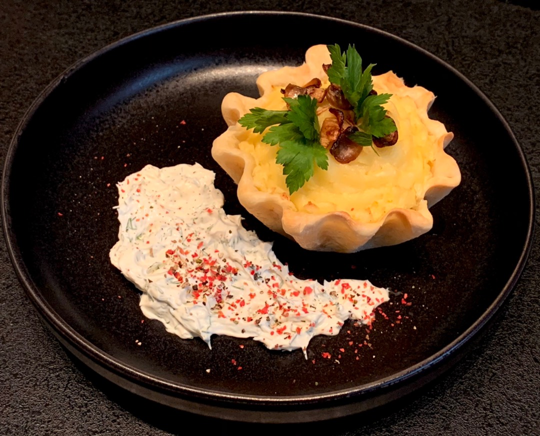 Корзиночки с грибной начинкой и пюре