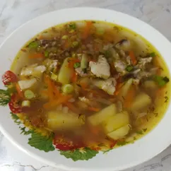 Суп русский (мясной с гречкой)