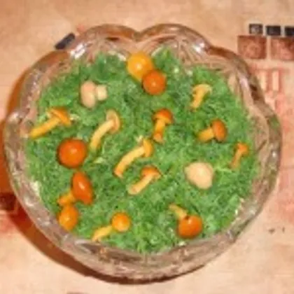 Салат из кольраби с шампиньонами