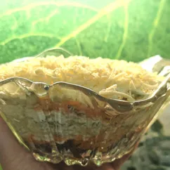 Салат с говяжьей печенью