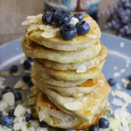 Веган ПП банановые панкейки без сахара, глютена и лактозы