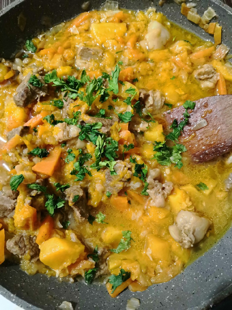 Говядина с тыквой