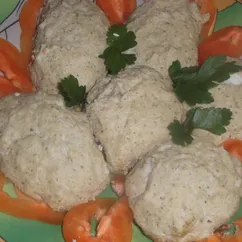 Котлеты из горбуши с брокколи и кабачком