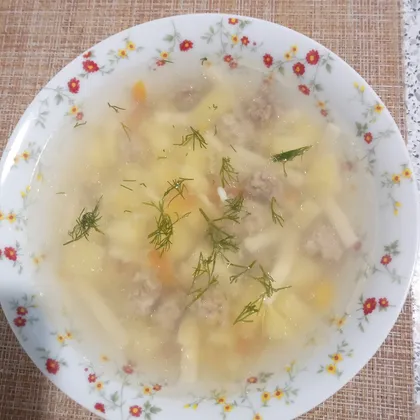 Суп вермишелевый с фрикадельками