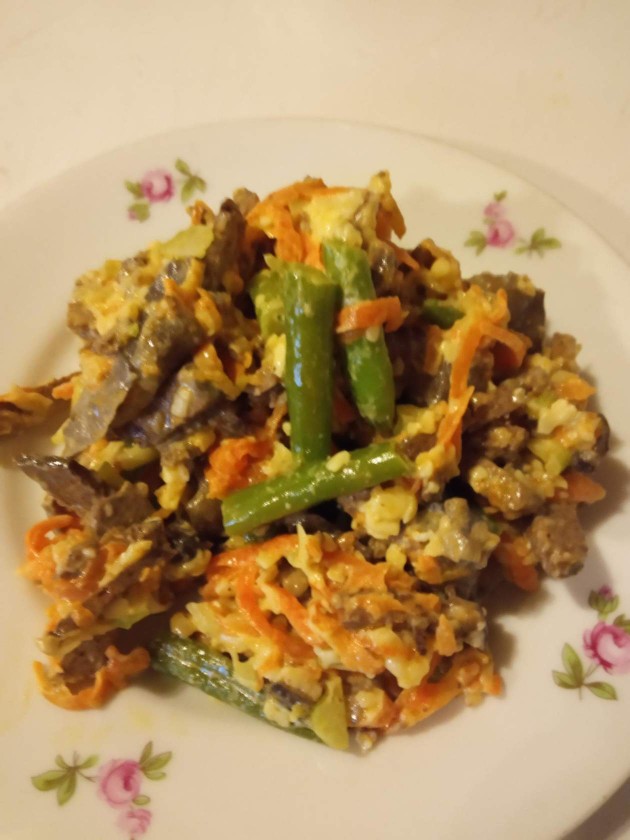 Салат с печенью