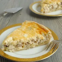 Лоранский пирог с курицей и грибами