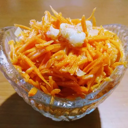 Салат морковь-ча с креветками