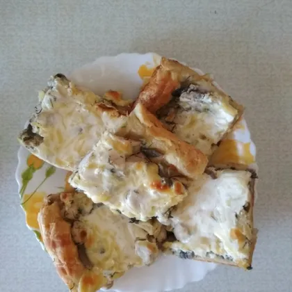 Пирог с курицей и грибами