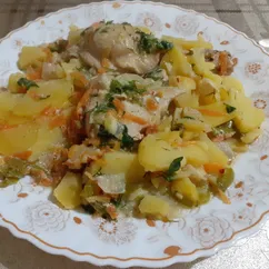 Острая курятина с картошкой