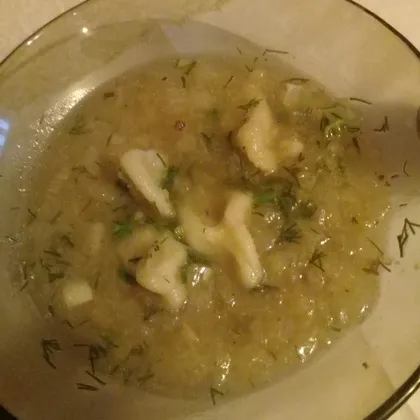 Луковый суп с клецками