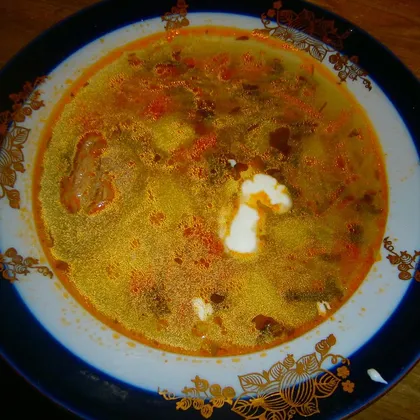 Рисовый суп на свининке