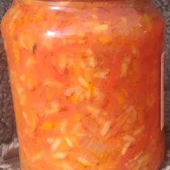 Салат с рисом на зиму