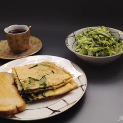 Омлет с черемшой