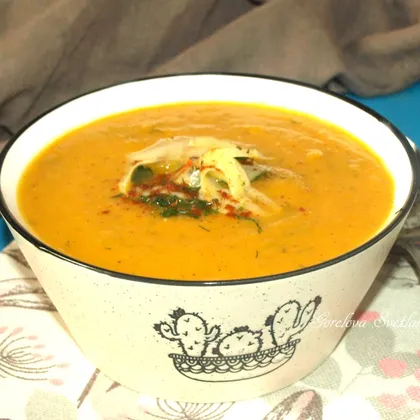 Суп-пюре из батата с сыром