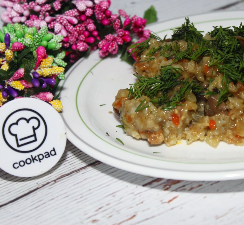Перловка с жареными шампиньонами