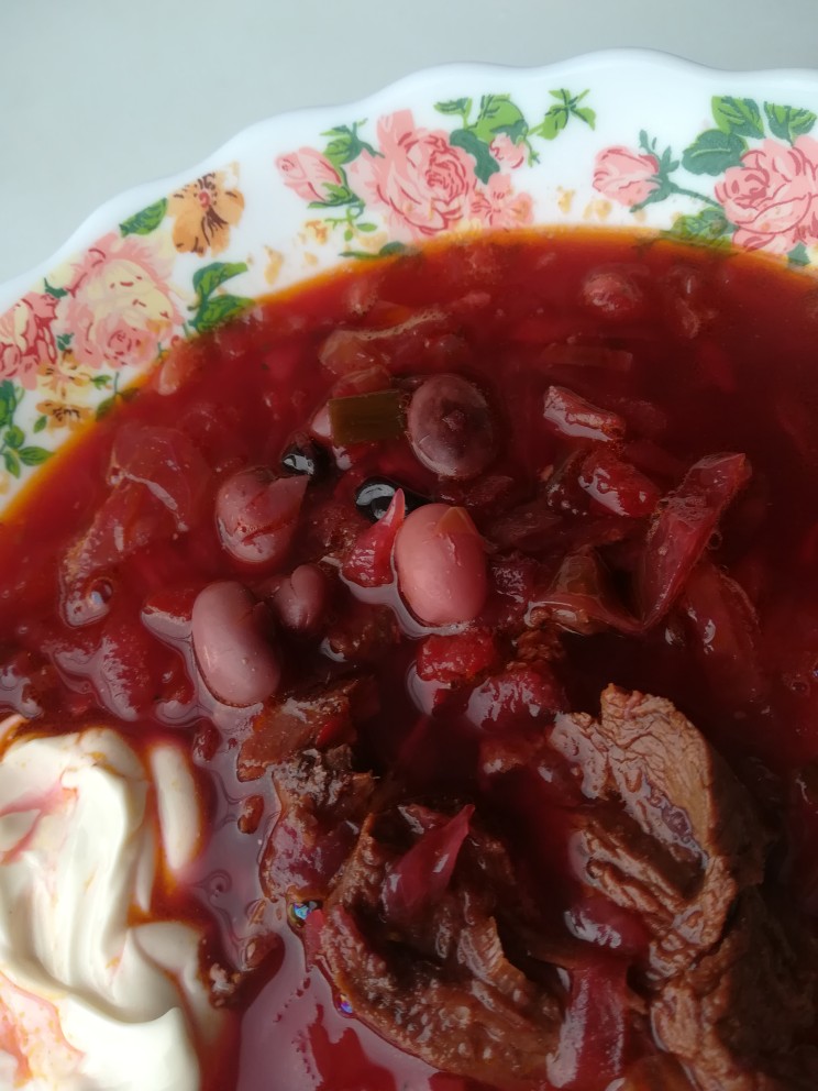 Борщ с фасолью #кулинарныймарофон