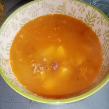 Суп с гречкой и фасолью
