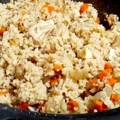 Плов с курицей в казане