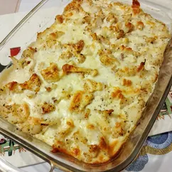 Запеканка из грудки курицы и цветной капусты