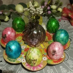 Пасхальные яйца. Крашенки перламутровые