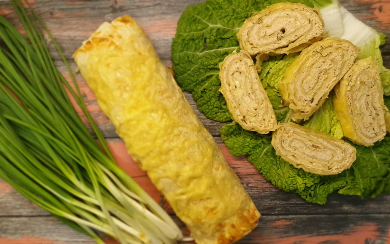 Лаваш с куриным фаршем