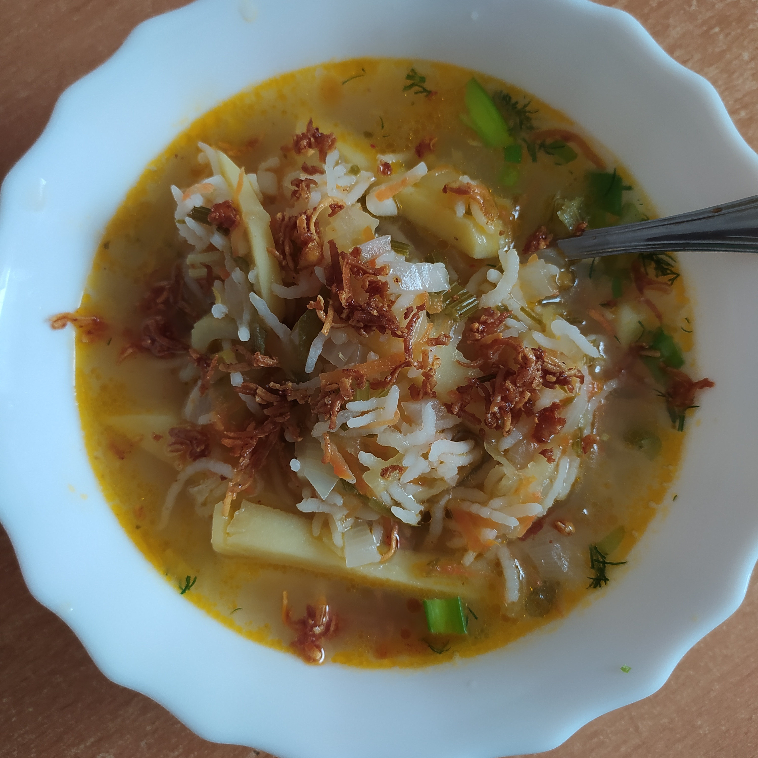 Рассольник с рисом без мяса