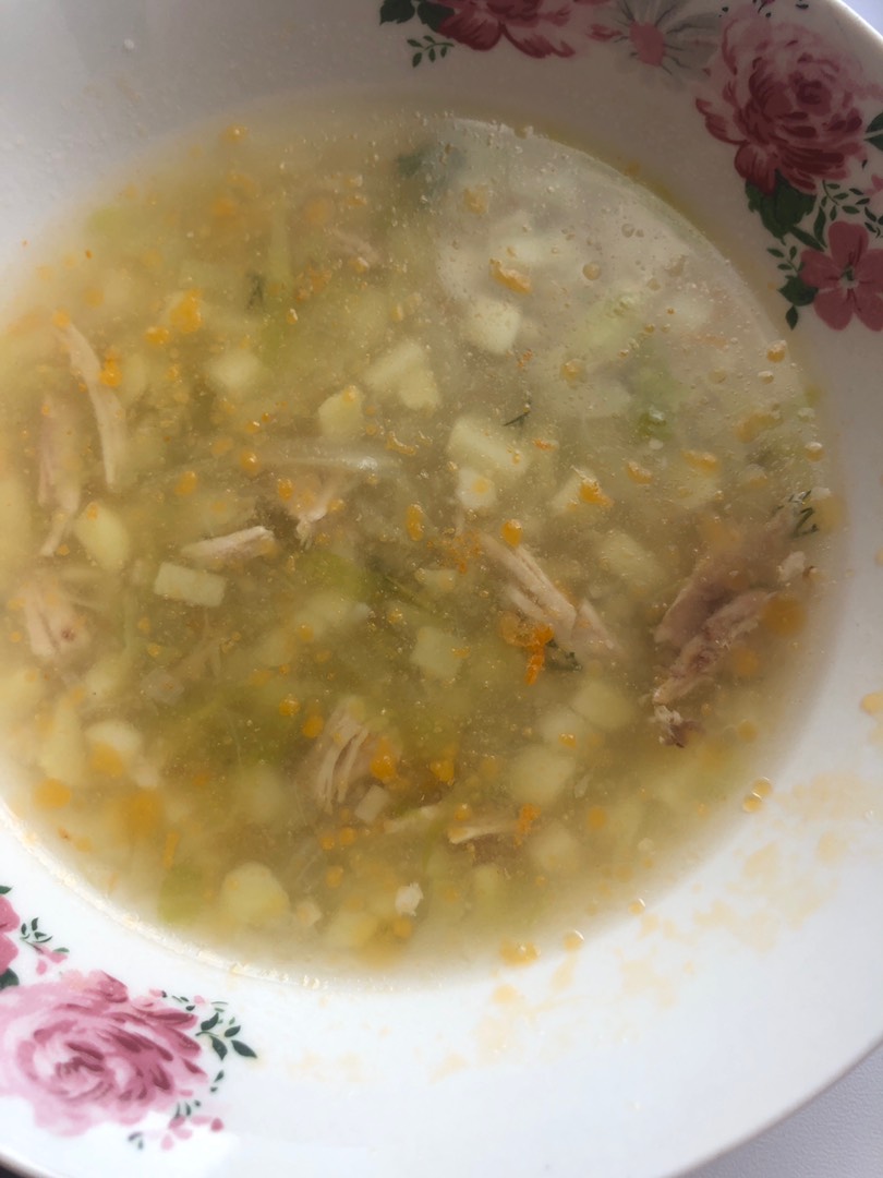 Щи с бедром куриным