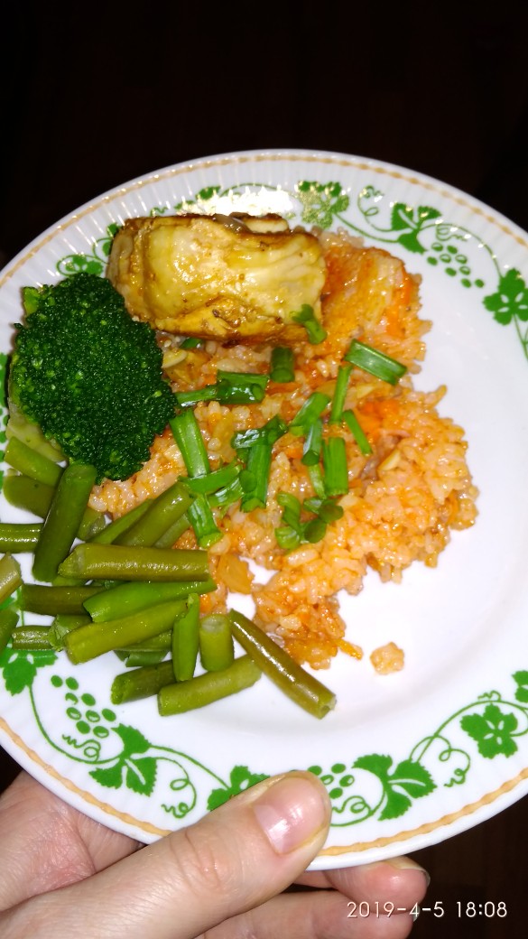 Плов с курицей в соевом маринаде