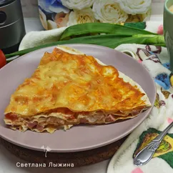 Многослойная пицца из лаваша