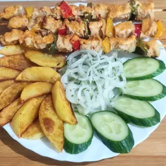 Куриные шашлычки в духовом шкафу 