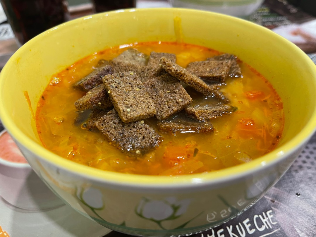 Овощной суп без мяса с капустой