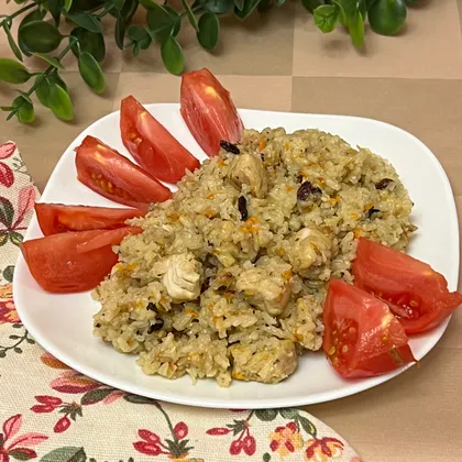 Рисовая каша с курицей и барбарисом