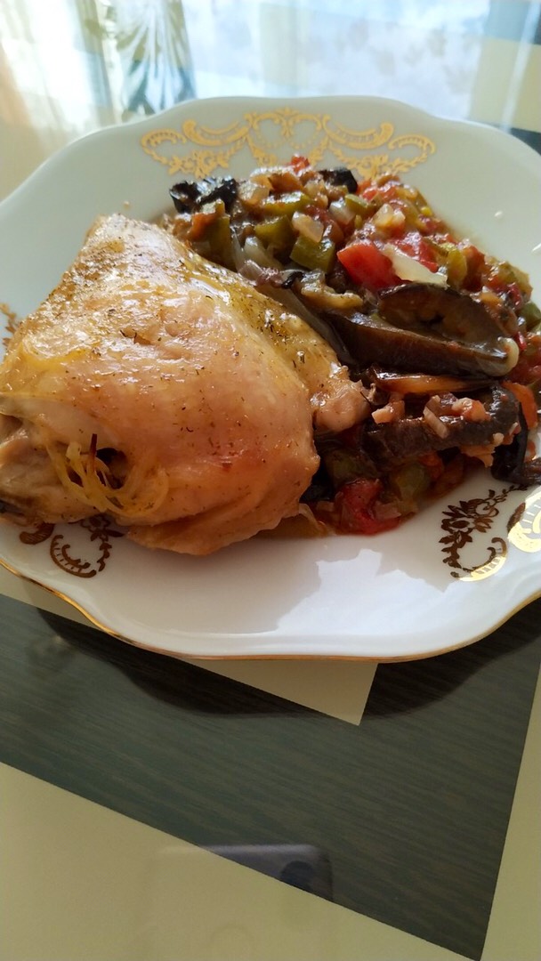 Рагу с куриным филе и баклажанами — рецепт с фото пошагово