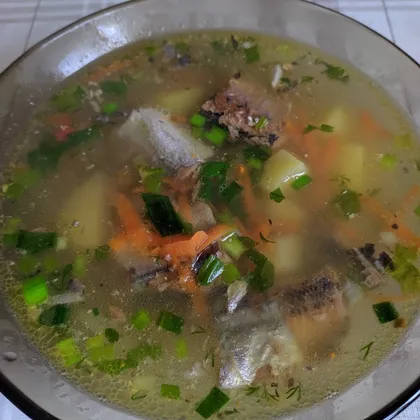 Рыбный суп с сайрой