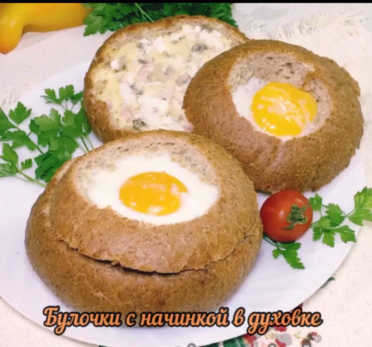 Фаршированные булочки в духовке