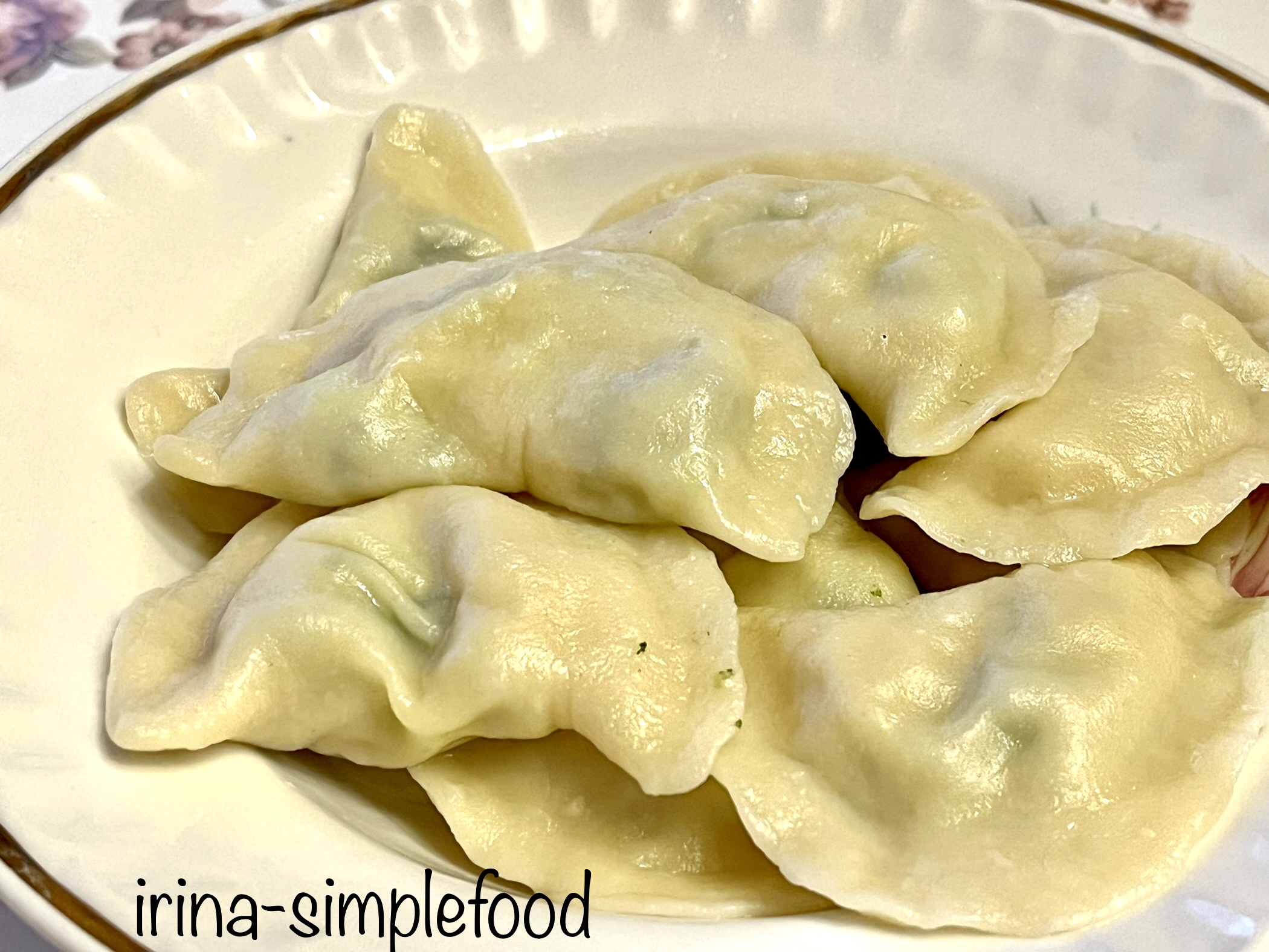 Вареники с картошкой и пекинской капустой постные