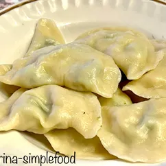 Вареники с картошкой и пекинской капустой постные