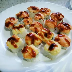 Запечённые роллы 🥢с 2 видами шапочек