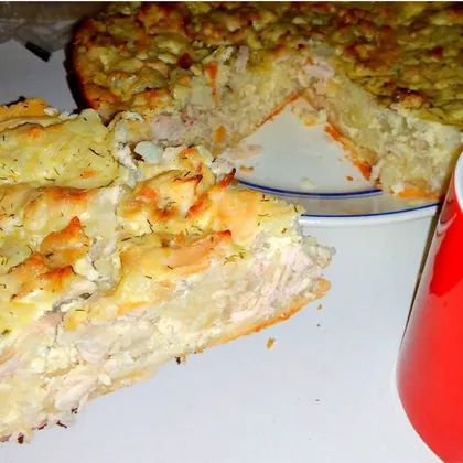 Пирог с курицей и картофелем