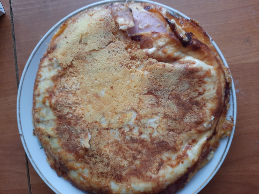 Закрытая пицца на сковороде