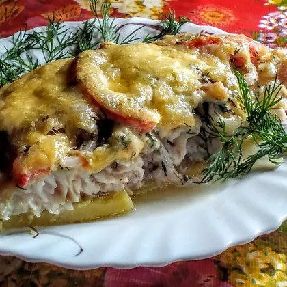 Пангасиус с овощами