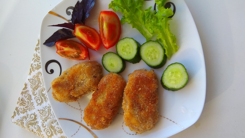 Картофельные котлетки с "деревянным мясом"
