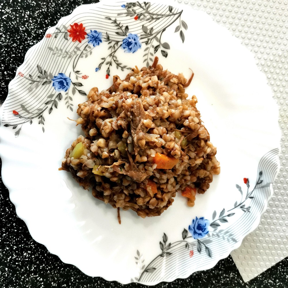 Гречнево-рисовая каша с мясом