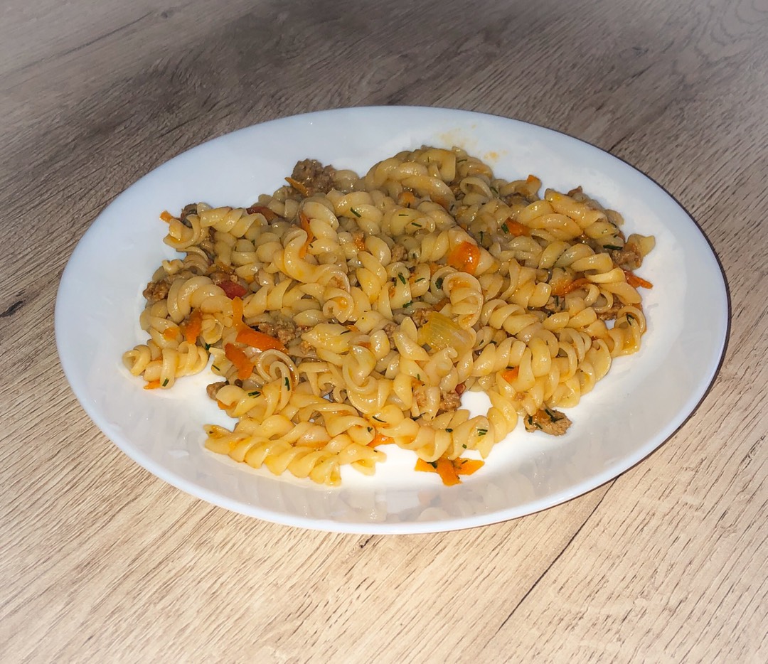 Спагетти с грибами и фаршем: рецепт с фото