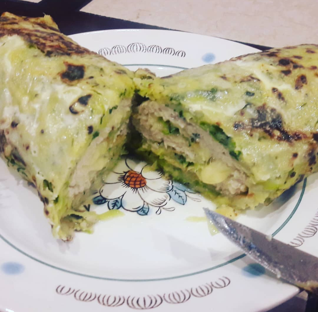 Кабачковые рулетики с куриным фаршем и сыром