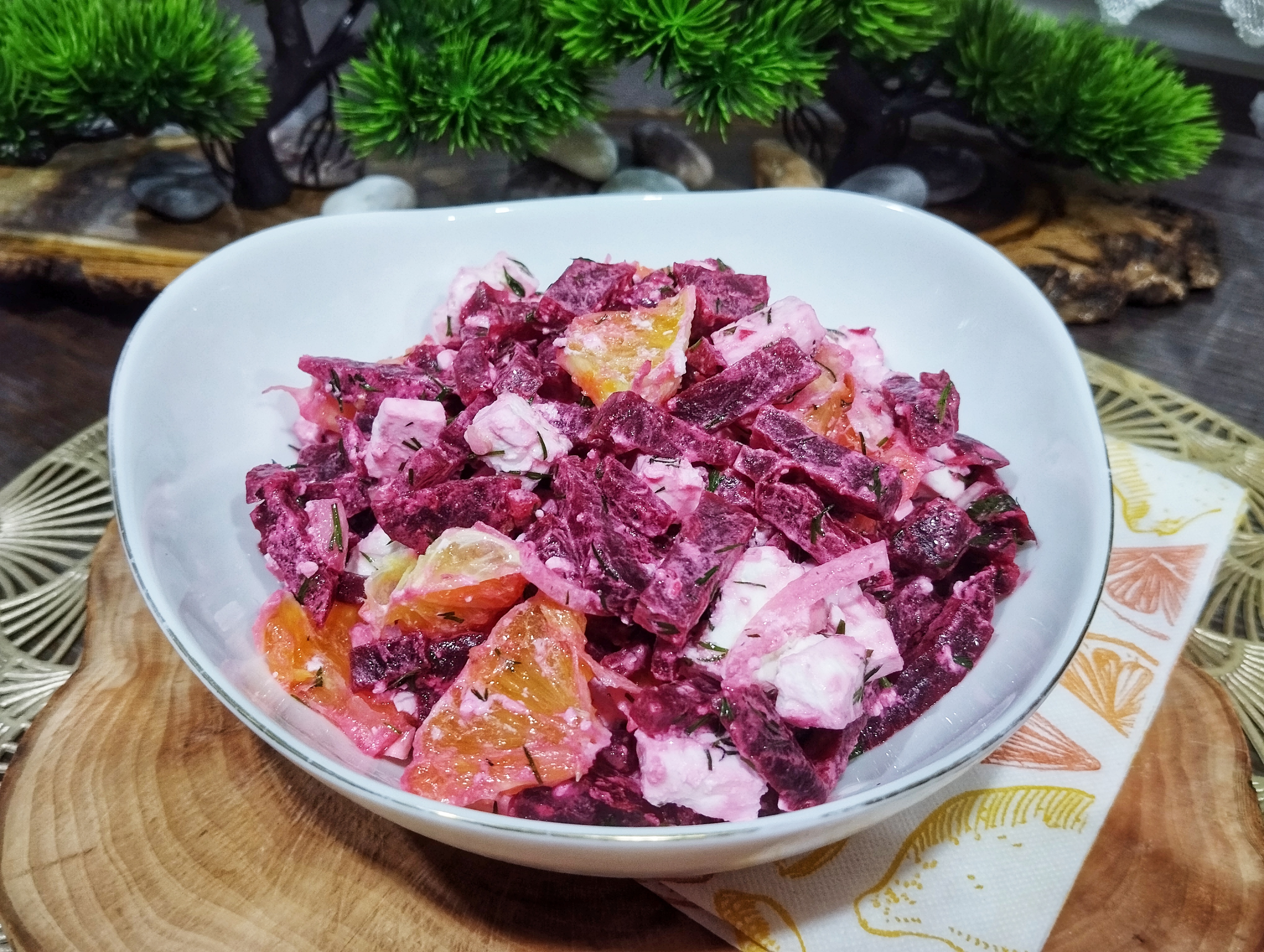 Салат со свеклой и апельсином