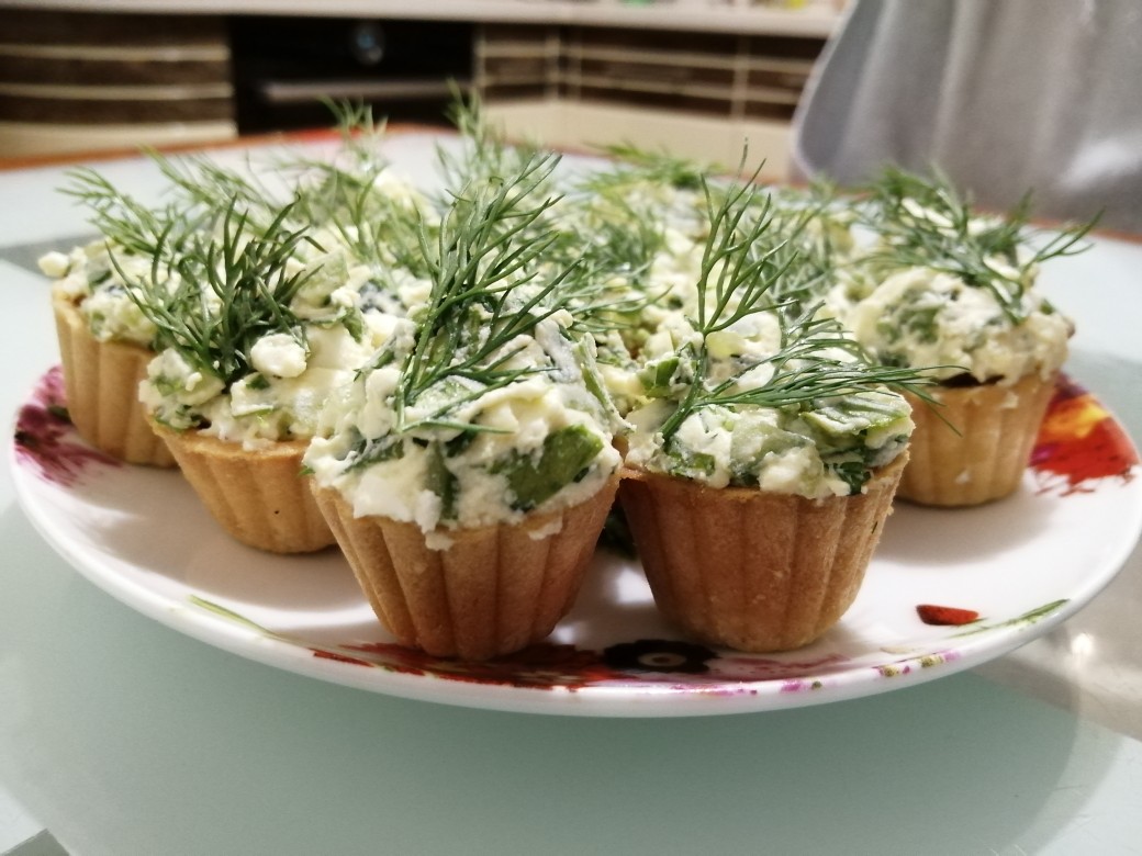 Тарталетки "Зелёные снежинки" ❄️