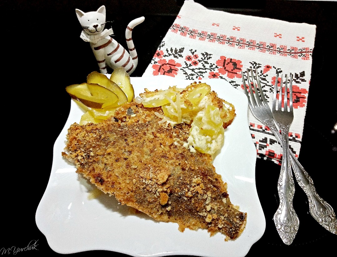 Камбала с картошкой в фольге в духовке — рецепт с фото пошагово +видео