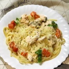 Паста 🍝 с лососем в сливочном соусе