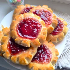 Ромашки-ватрушки с джемом 